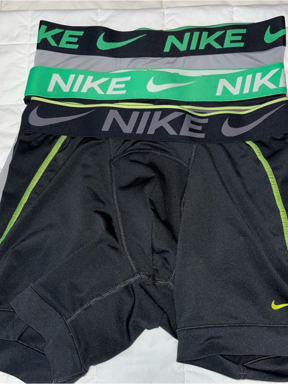 Nike Black Boxer Briefs with Gray Waistband Logo